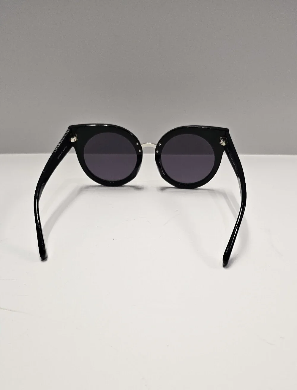 Stella McCartney Rounded Cat-Eye Black Sunglasses